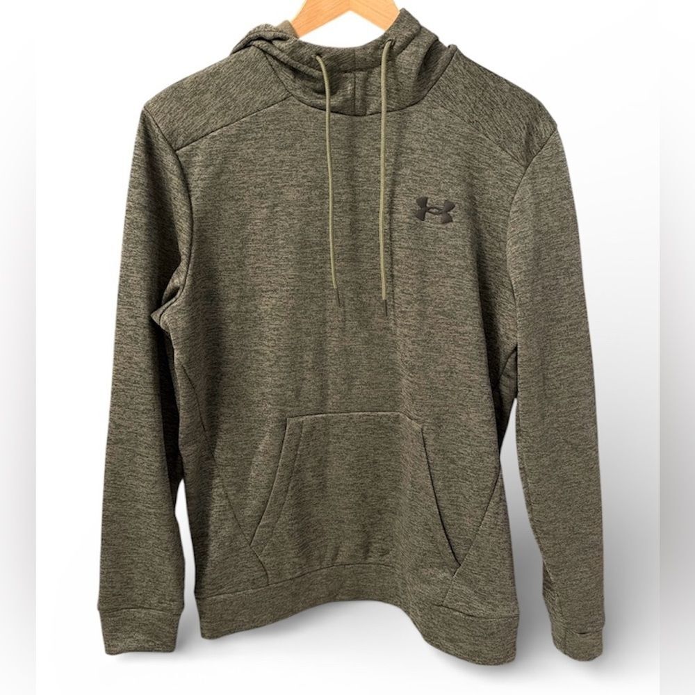 Under Armour Fleece Twist Hoodie Men’s Small Green Loose Fit Pullover